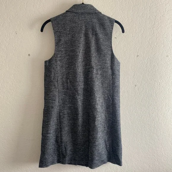 J Mclaughlin Womens Houndstooth Vest Blazer Wool Blend Size XS Sleeveless Long - Picture 6 of 11